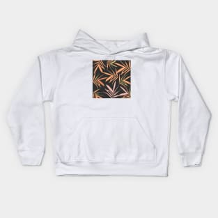 Leaves pattern, leaves, leaf, nature, pattern, digital, illustration, botanical, autumn, fall, xmas, summer, painting, tropical, plant, graphicdesign, classic, minimal, decor, acrylic, tropical, black, pink, orange Kids Hoodie